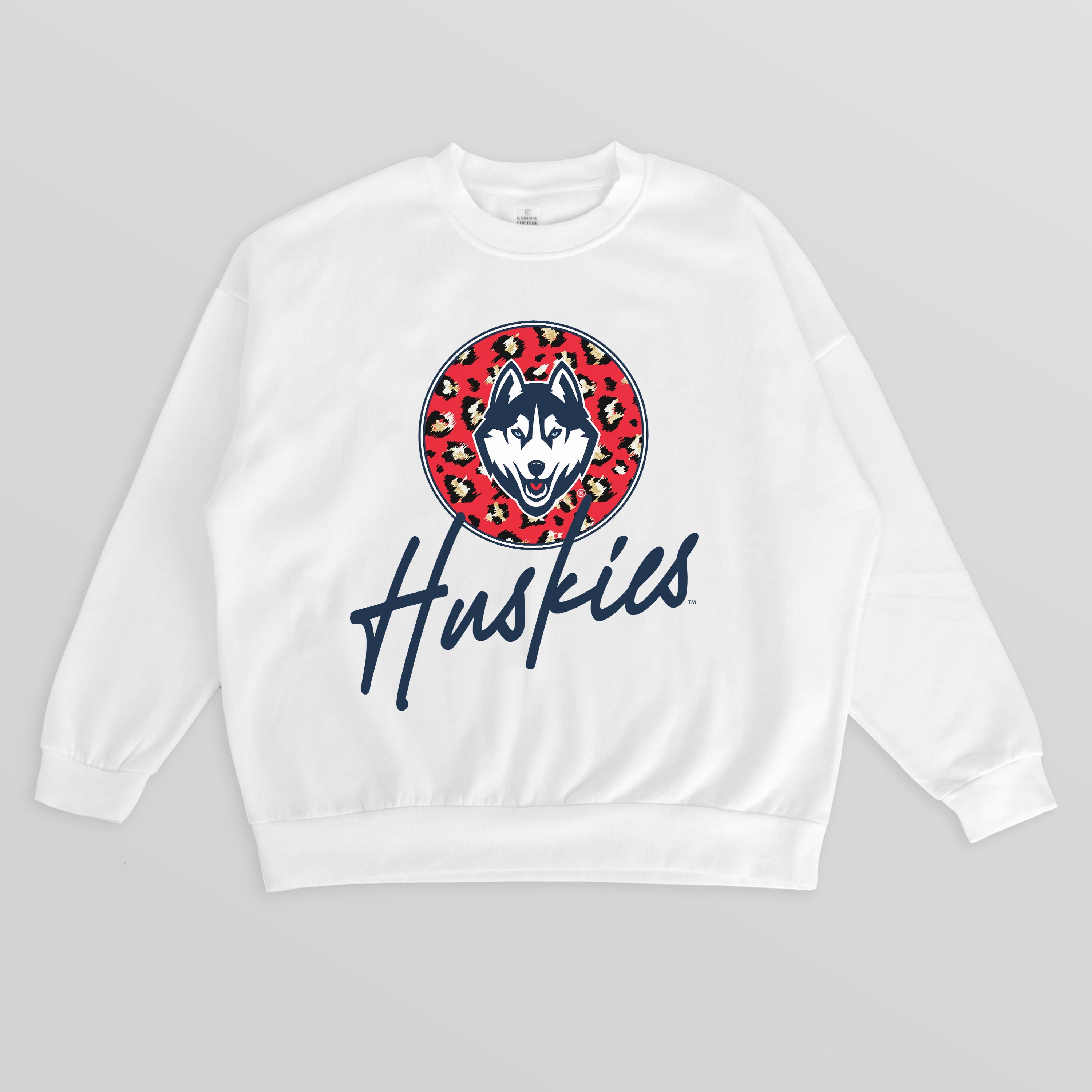 UCONN HUSKIES WILD BREAKTHROUGH PREMIUM FLEECE CREWNECK PULLOVER