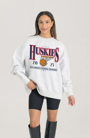UCONN HUSKIES 2025 Women's Basketball National Champs Fleece Crew Pullover