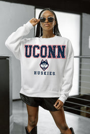 UCONN HUSKIES FREESTYLE PREMIUM FLEECE CREWNECK PULLOVER