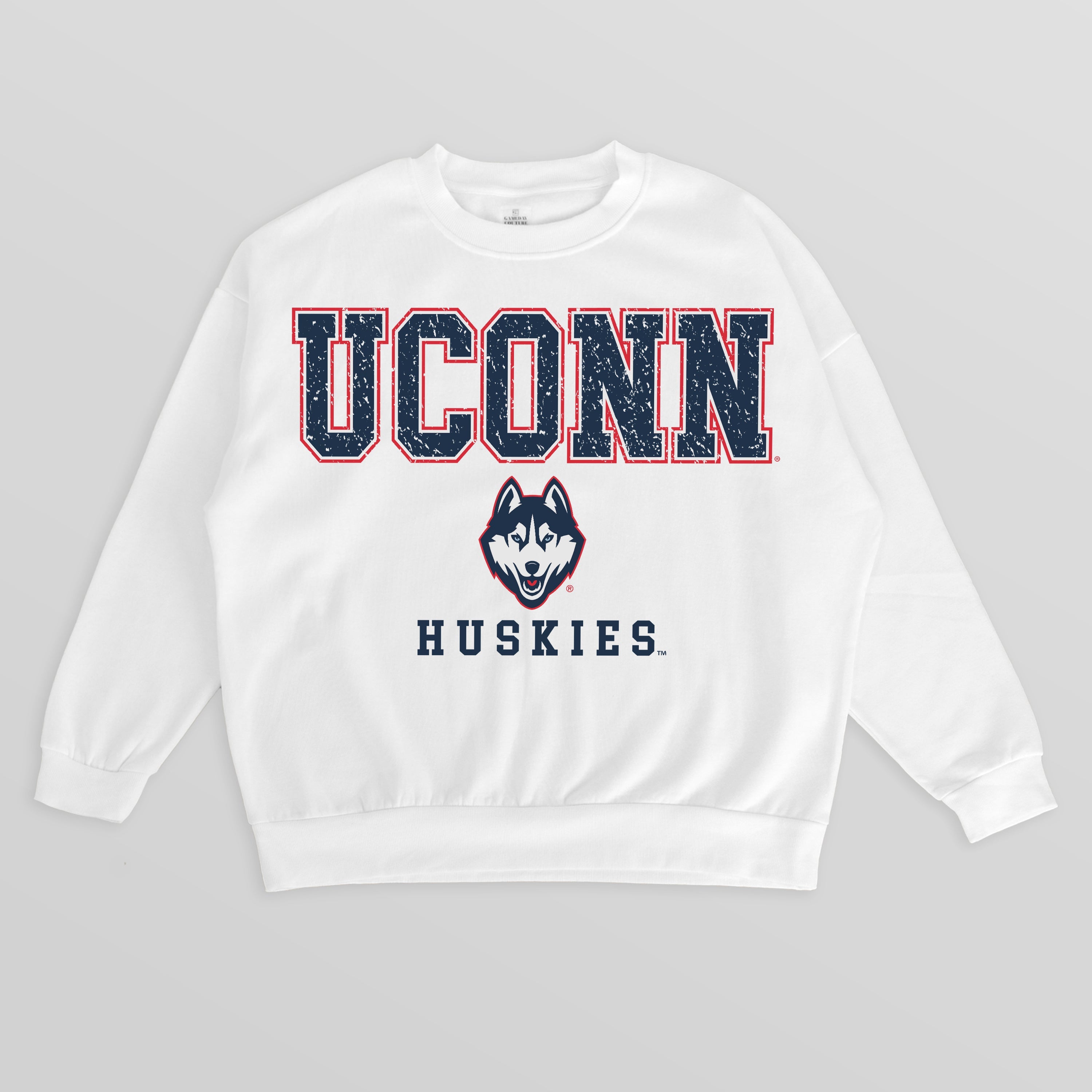 UCONN HUSKIES FREESTYLE PREMIUM FLEECE CREWNECK PULLOVER