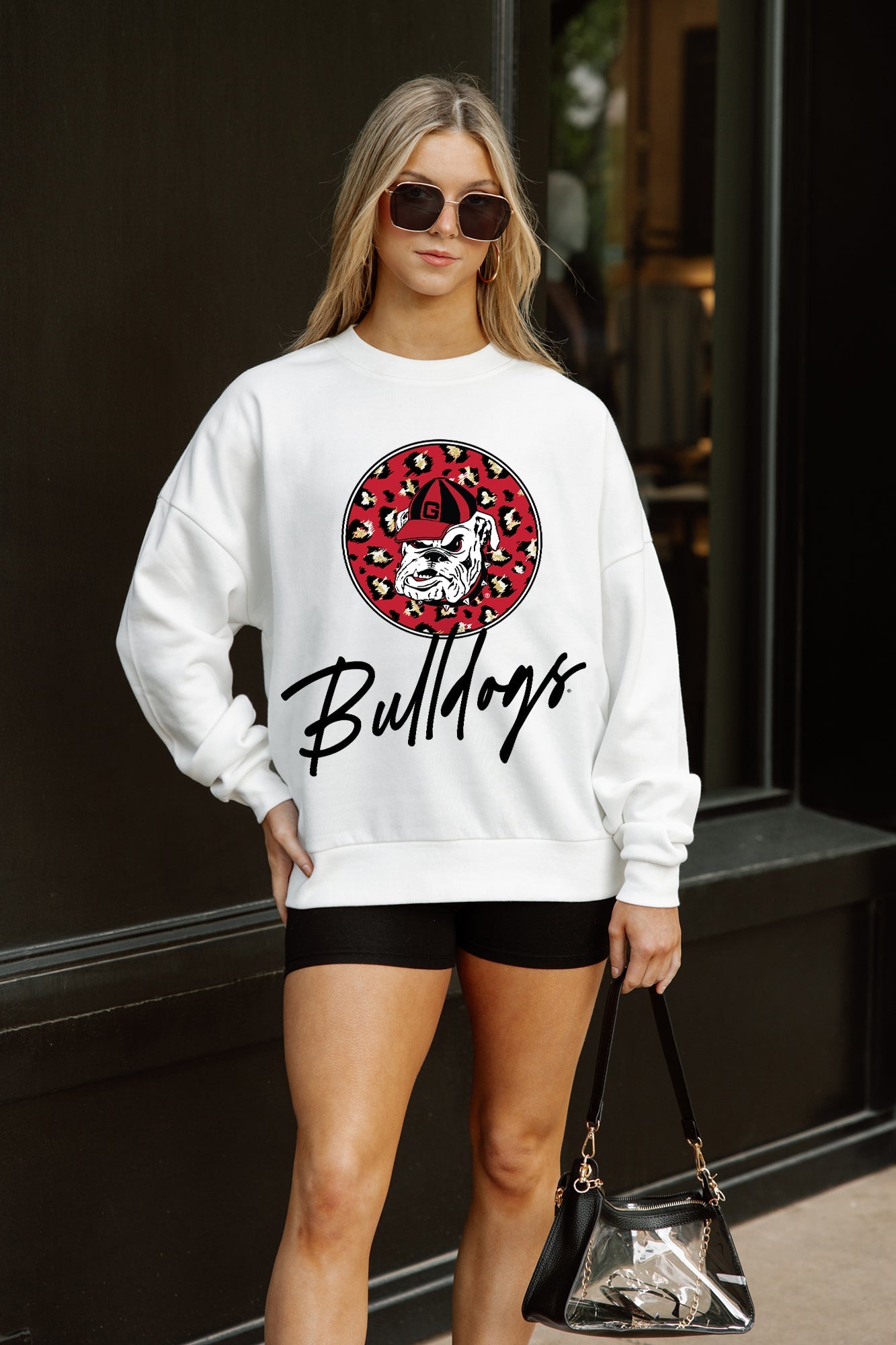 GEORGIA BULLDOGS WILD BREAKTHROUGH PREMIUM FLEECE CREWNECK PULLOVER