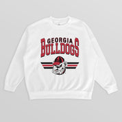 GEORGIA BULLDOGS SWIFT STRIKE PREMIUM FLEECE DROP SHOULDER CREWNECK PULLOVER