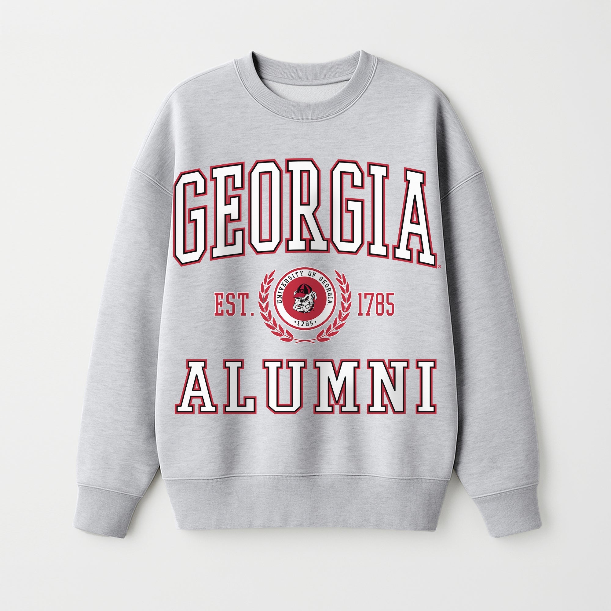 GEORGIA BULLDOGS DEGREE UNLOCKED PREMIUM DROP SHOULDER FLEECE CREWNECK PULLOVER