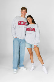 GEORGIA BULLDOGS NEXT MOVE PREMIUM FLEECE UNISEX CREWNECK PULLOVER