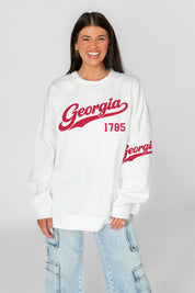 GEORGIA BULLDOGS DAY ONE PREMIUM FLEECE UNISEX CREWNECK PULLOVER