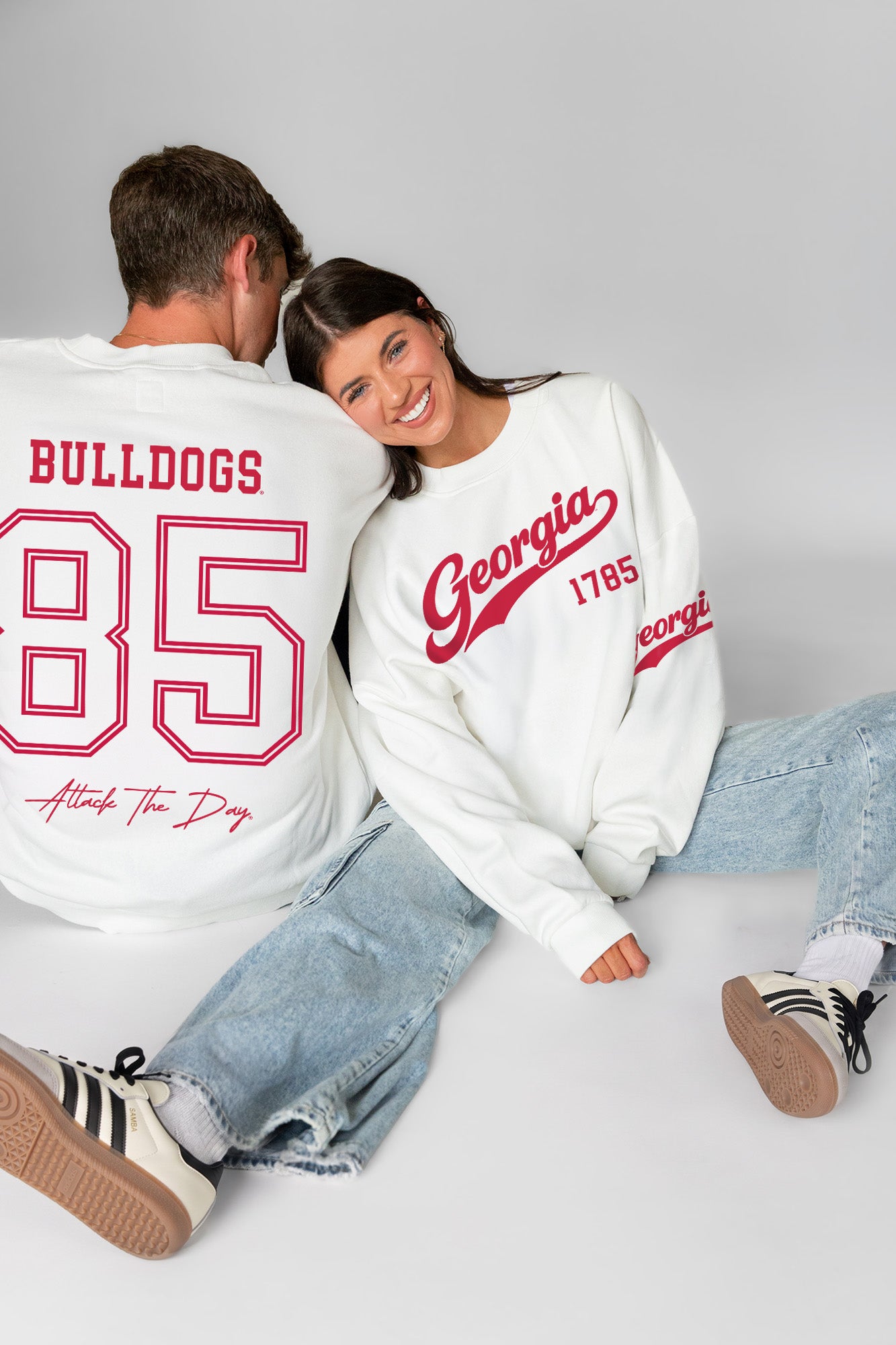 GEORGIA BULLDOGS DAY ONE PREMIUM FLEECE UNISEX CREWNECK PULLOVER