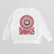 GEORGIA BULLDOGS ENDZONE PREMIUM FLEECE DROP SHOULDER CREWNECK PULLOVER