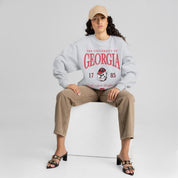 GEORGIA BULLDOGS INSTANT CLASSIC PREMIUM FLEECE DROP SHOULDER CREWNECK PULLOVER
