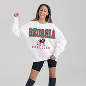 GEORGIA BULLDOGS Freestyle Fleece Drop-Shoulder Pullover