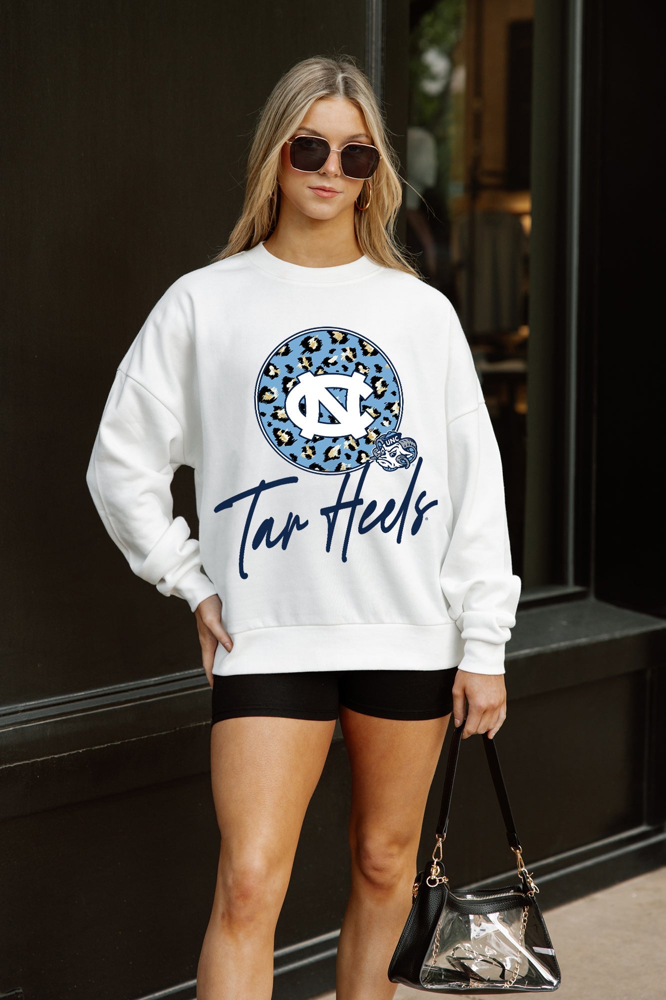 NORTH CAROLINA TAR HEELS WILD BREAKTHROUGH PREMIUM FLEECE CREWNECK PULLOVER