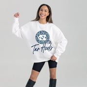 NORTH CAROLINA TAR HEELS WILD BREAKTHROUGH PREMIUM FLEECE CREWNECK PULLOVER
