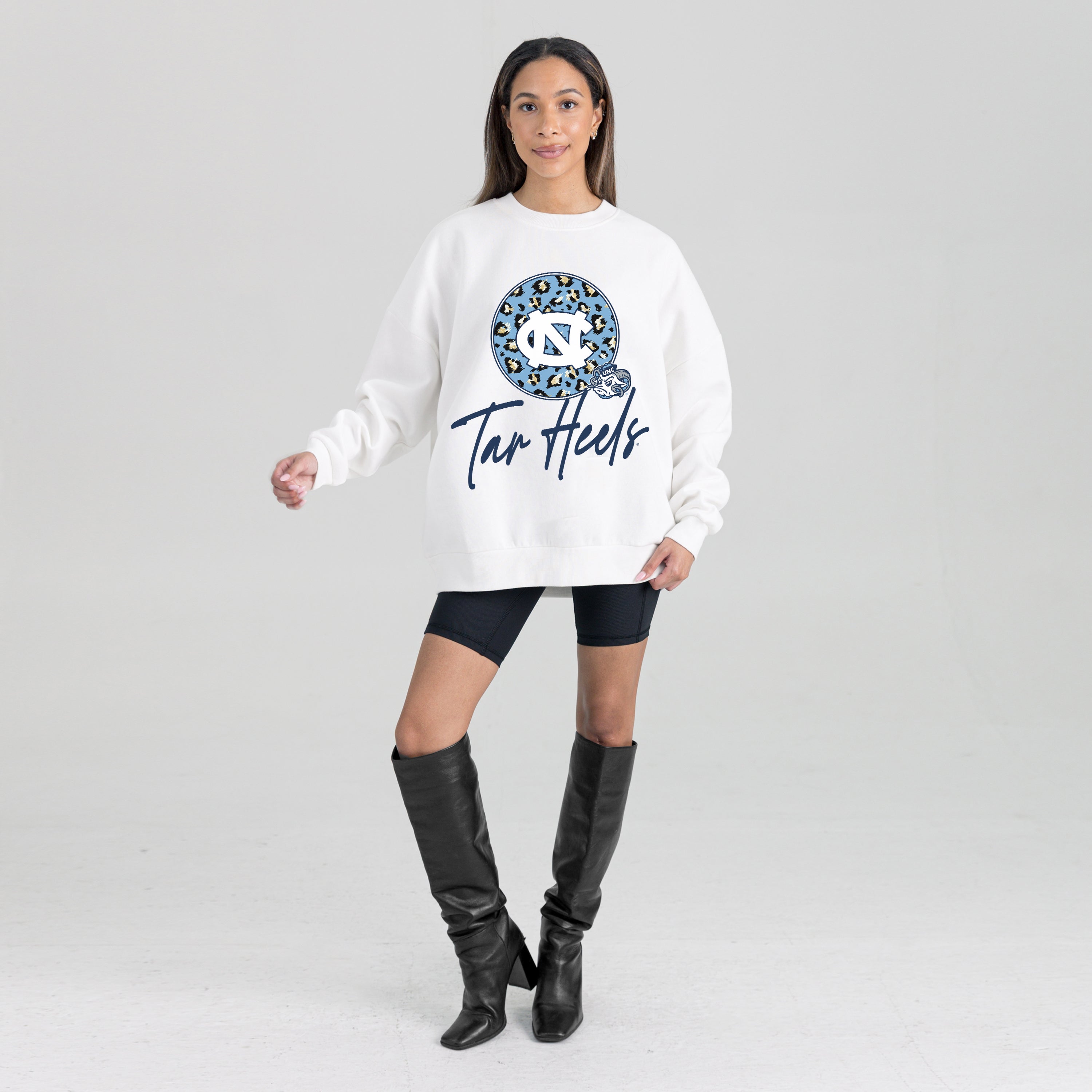 NORTH CAROLINA TAR HEELS WILD BREAKTHROUGH PREMIUM FLEECE CREWNECK PULLOVER