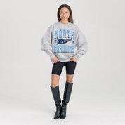 NORTH CAROLINA TAR HEELS PENNANT PRIDE PREMIUM FLEECE DROP SHOULDER CREWNECK PULLOVER