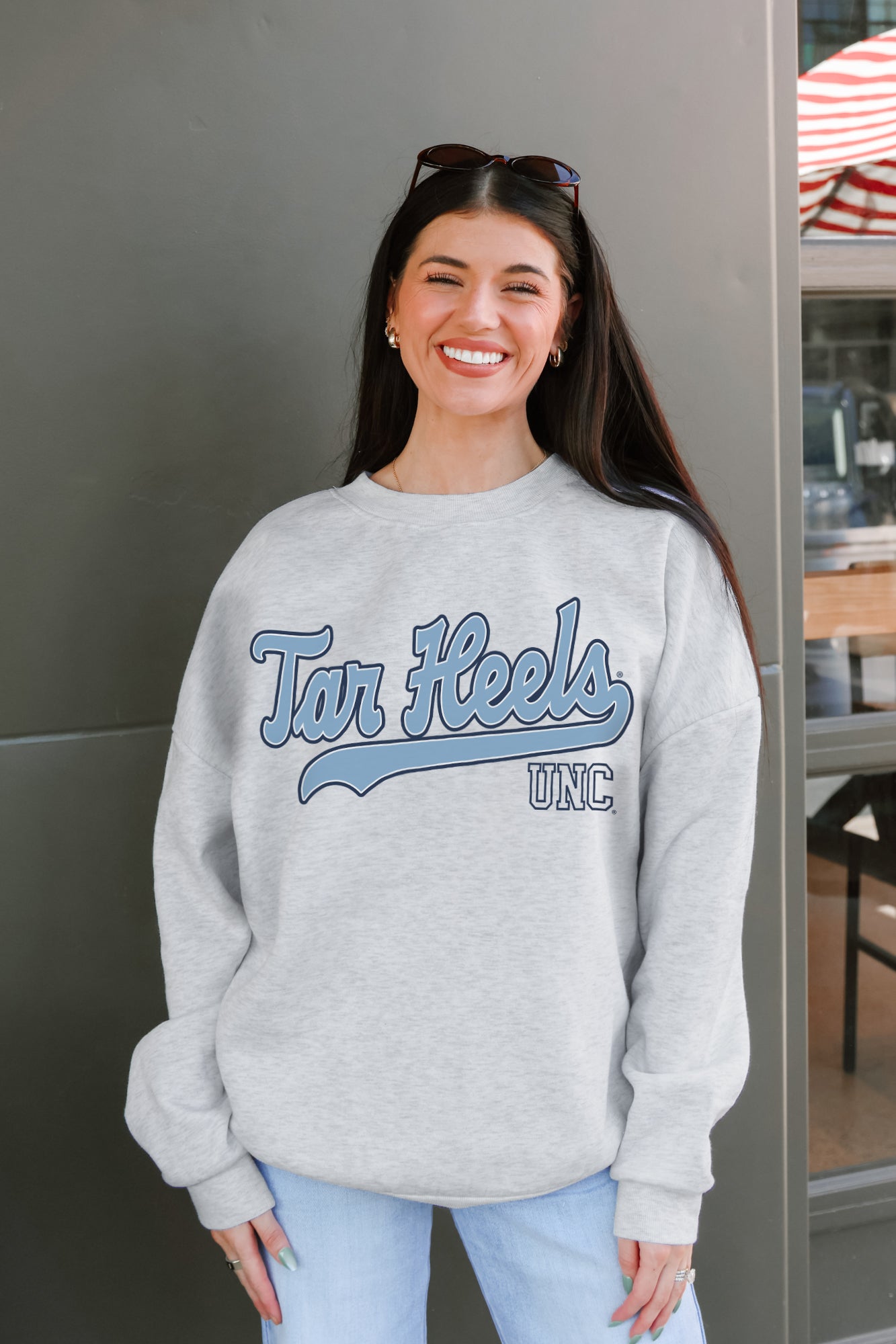 NORTH CAROLINA TAR HEELS CLASSIC WIN PREMIUM FLEECE CREWNECK PULLOVER