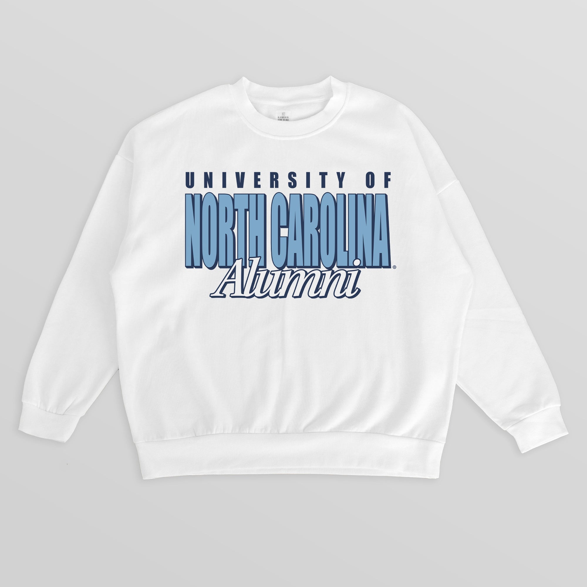 NORTH CAROLINA TAR HEELS ALUMNI ERA PREMIUM DROP SHOULDER FLEECE CREWNECK PULLOVER