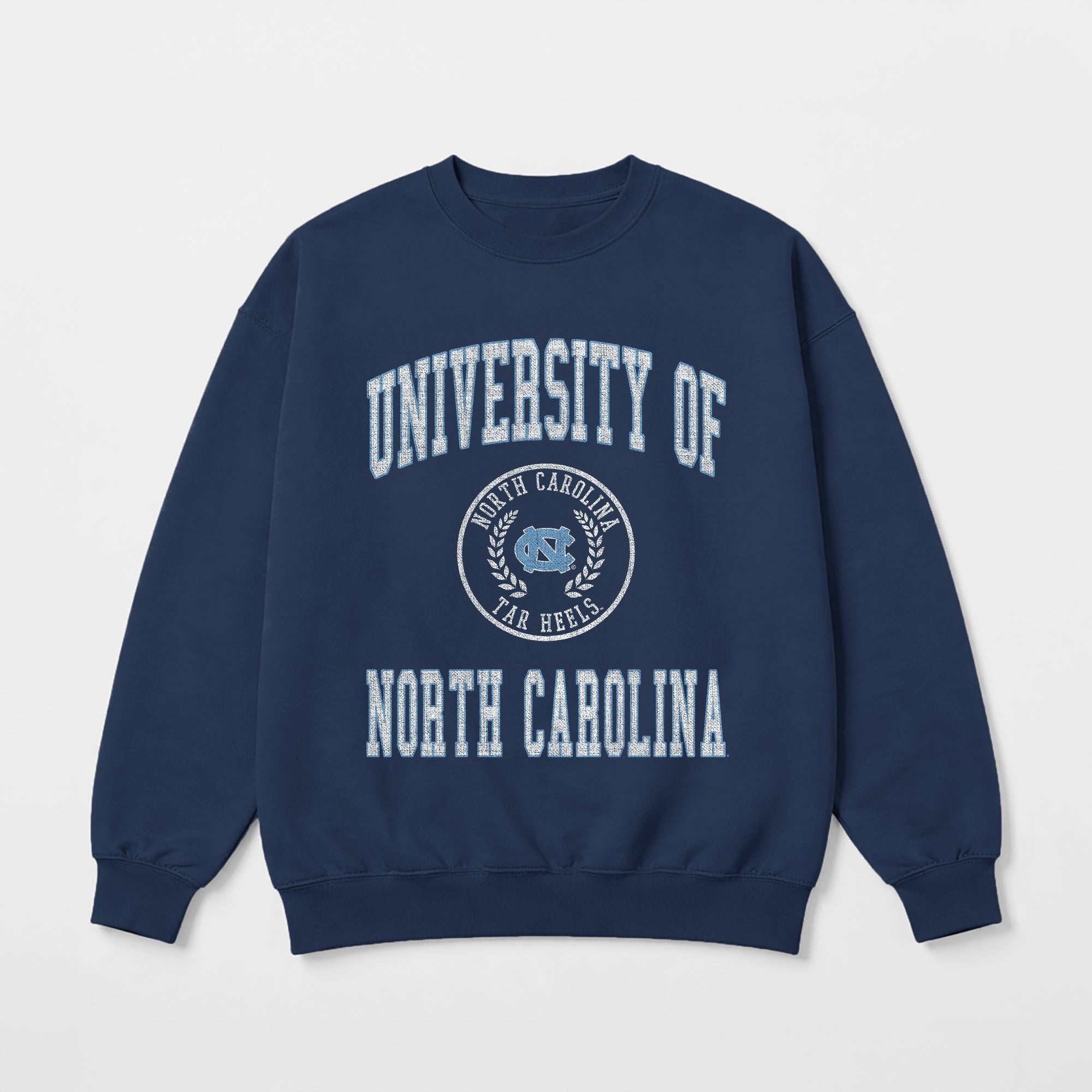 NORTH CAROLINA TAR HEELS PRIME PLAY PREMIUM FLEECE DROP SHOULDER CREWNECK PULLOVER