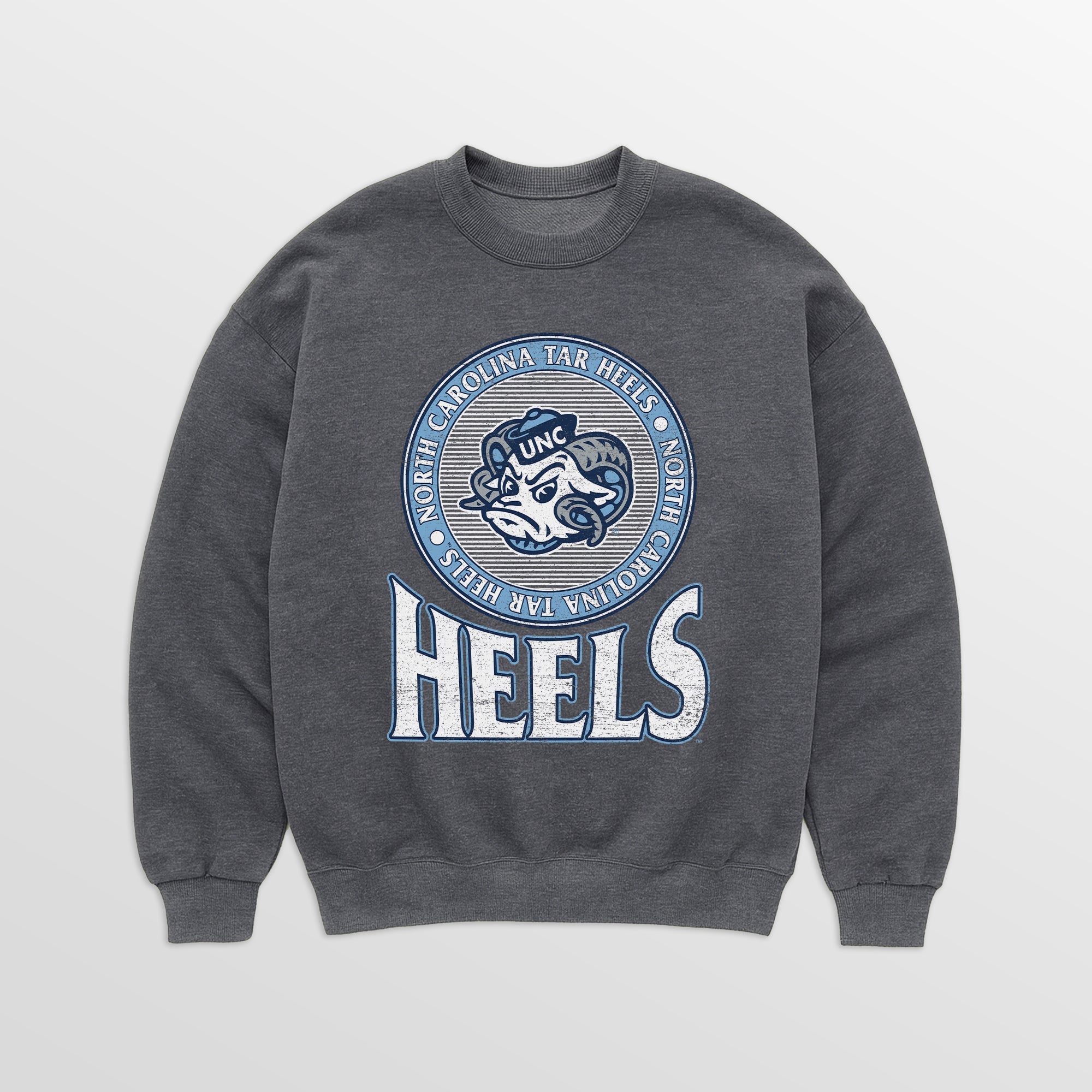 NORTH CAROLINA TAR HEELS SATURDAY SEAL PREMIUM FLEECE DROP SHOULDER CREWNECK PULLOVER