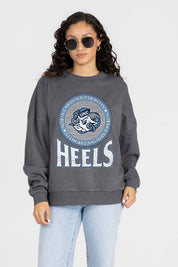 NORTH CAROLINA TAR HEELS SATURDAY SEAL PREMIUM FLEECE DROP SHOULDER CREWNECK PULLOVER