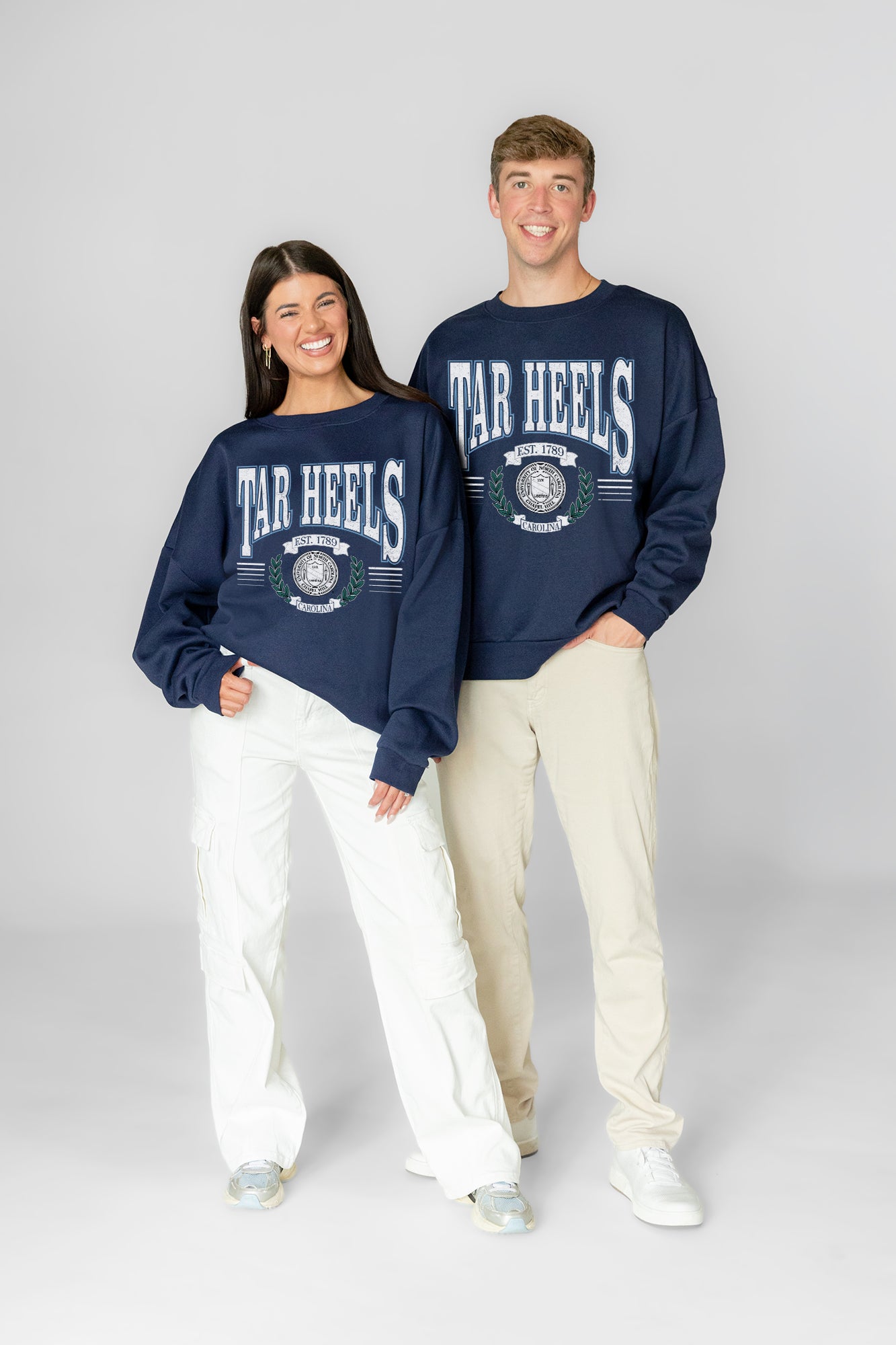 NORTH CAROLINA TAR HEELS HONOR BOUND PREMIUM FLEECE CREWNECK PULLOVER