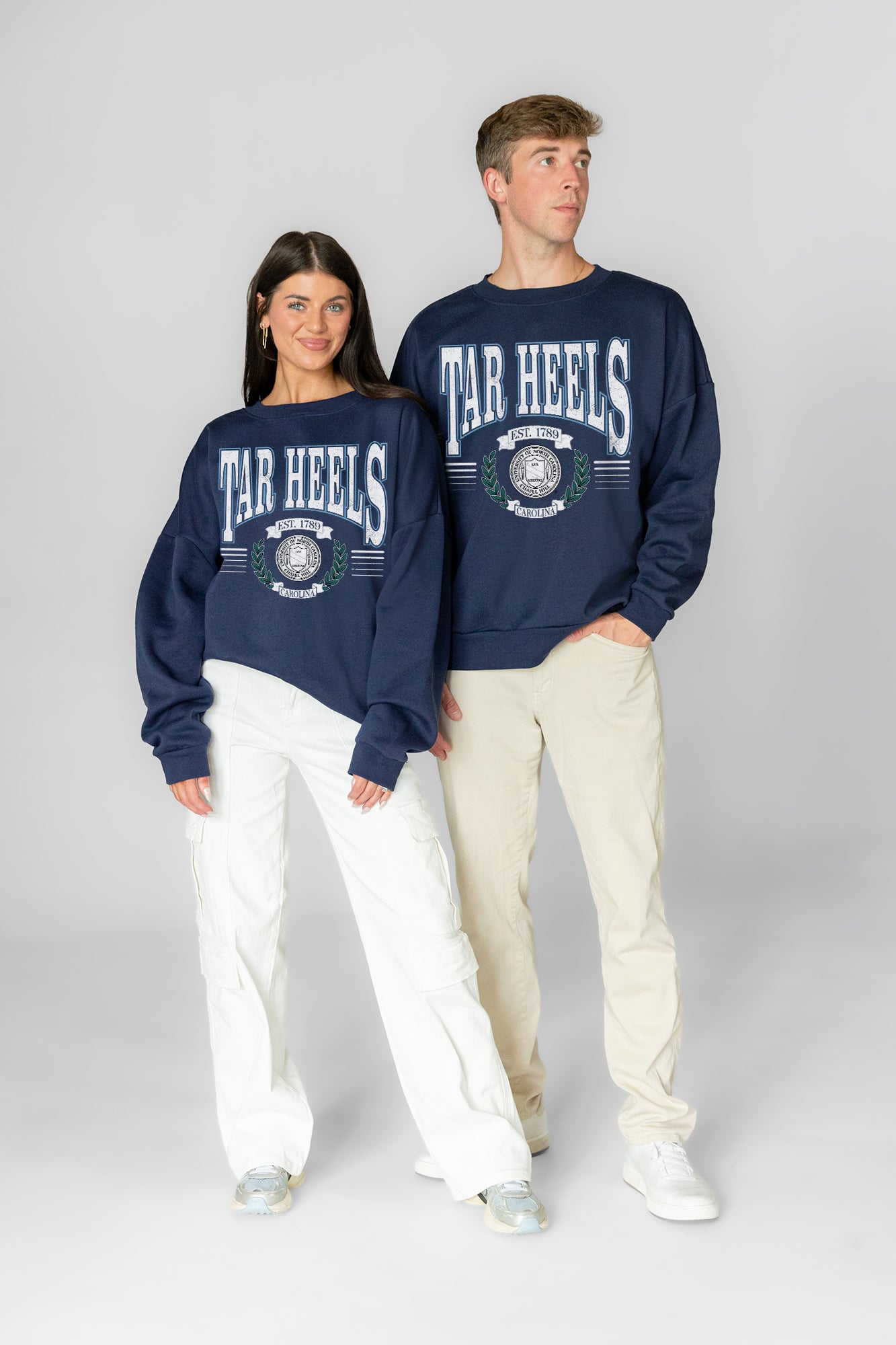 NORTH CAROLINA TAR HEELS HONOR BOUND PREMIUM FLEECE CREWNECK PULLOVER