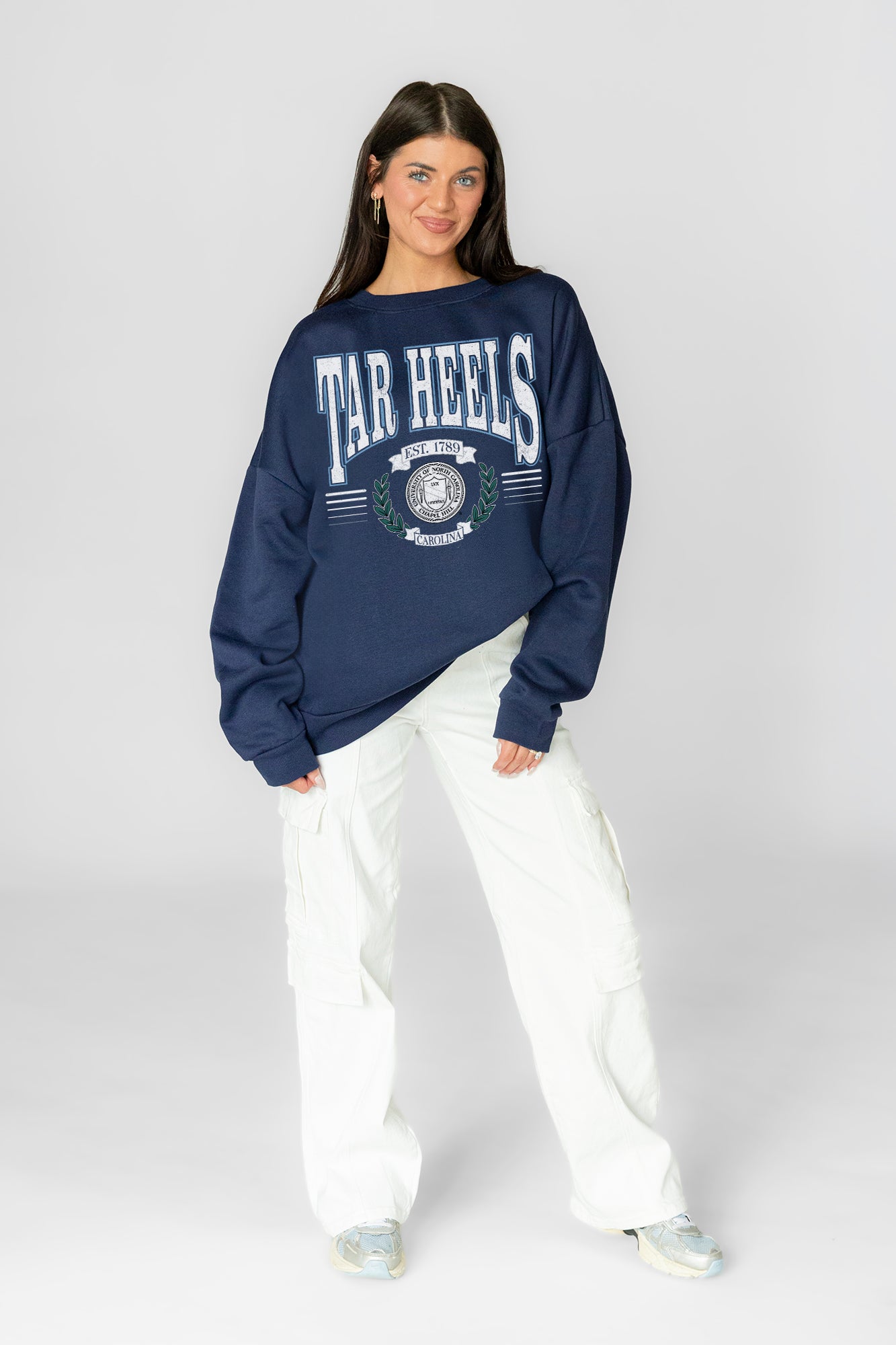 NORTH CAROLINA TAR HEELS HONOR BOUND PREMIUM FLEECE CREWNECK PULLOVER