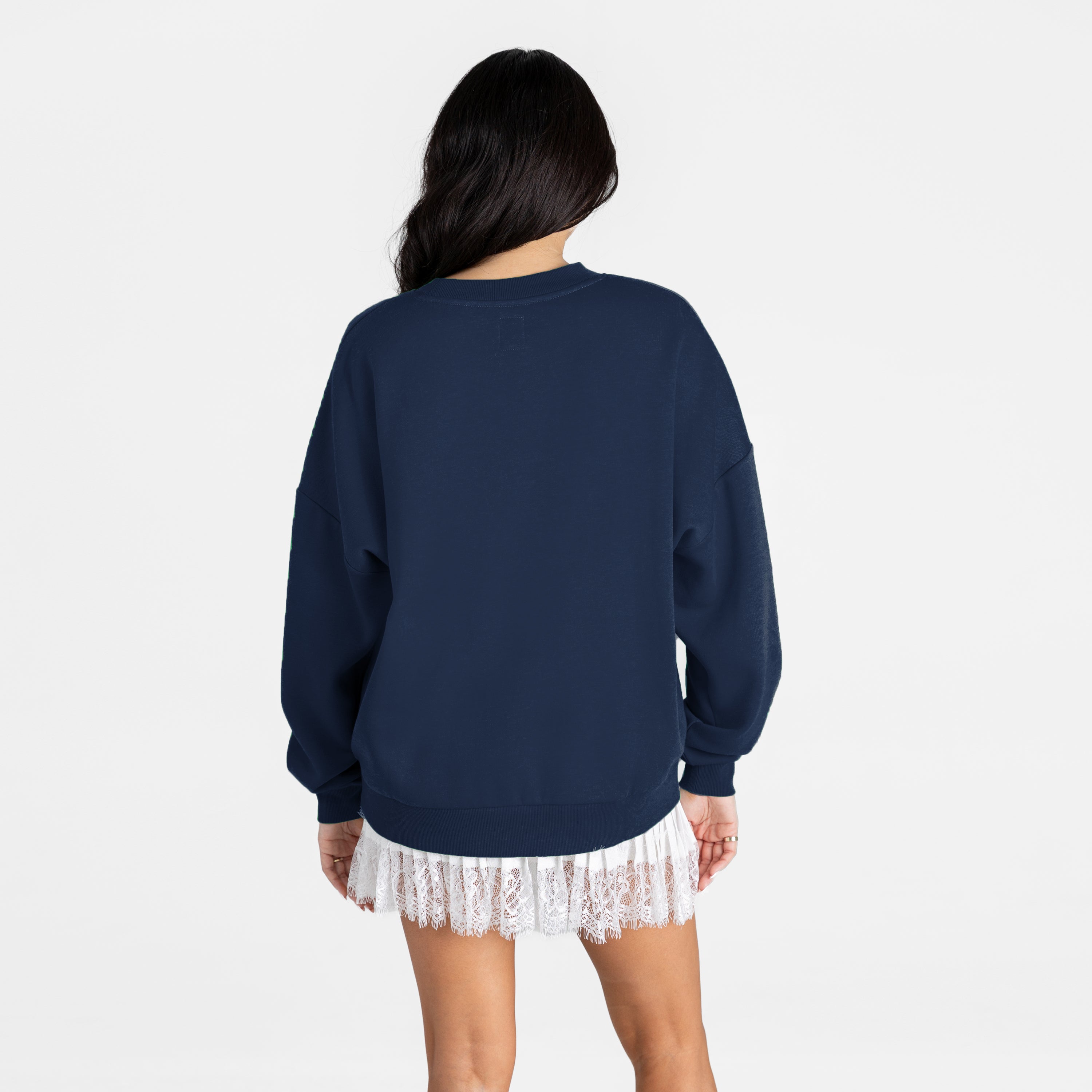 NORTH CAROLINA TAR HEELS MAIN CHARACTER PREMIUM FLEECE DROP SHOULDER CREWNECK PULLOVER