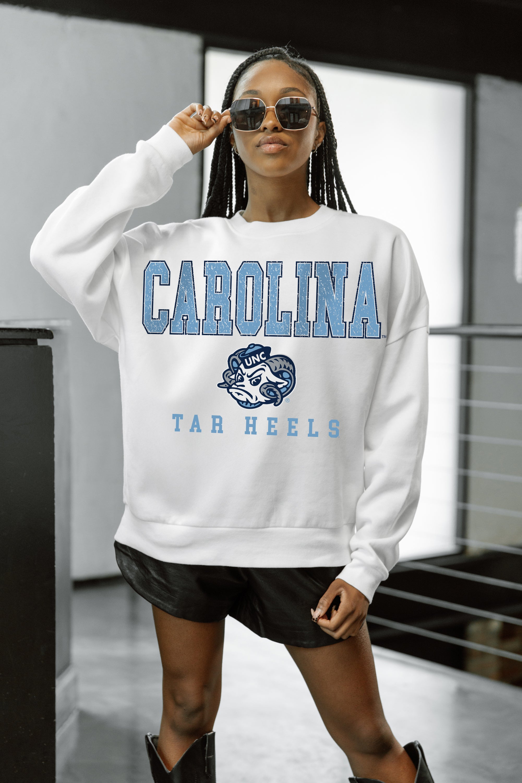 NORTH CAROLINA TAR HEELS Freestyle Fleece Drop-Shoulder Pullover