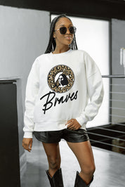 UNC AT PEMBROKE BRAVES WILD BREAKTHROUGH PREMIUM FLEECE CREWNECK PULLOVER