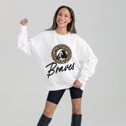 UNC AT PEMBROKE BRAVES WILD BREAKTHROUGH PREMIUM FLEECE CREWNECK PULLOVER