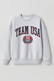 TEAM USA FREEDOM PLAYER PREMIUM FLEECE DROP SHOULDER CREWNECK PULLOVER