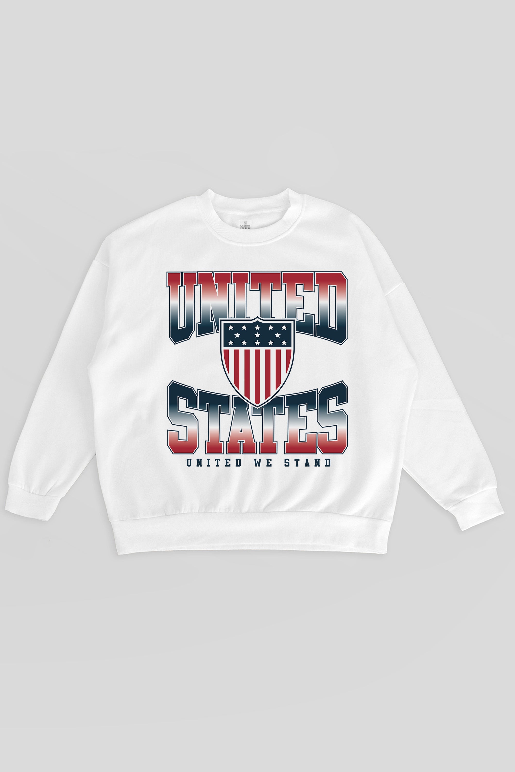 TEAM USA FADED GLORY PREMIUM FLEECE DROP SHOULDER CREWNECK PULLOVER
