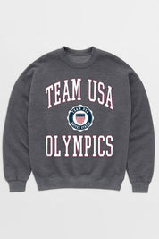 TEAM USA STAR SPANGLED STYLE PREMIUM FLEECE DROP SHOULDER CREWNECK PULLOVER