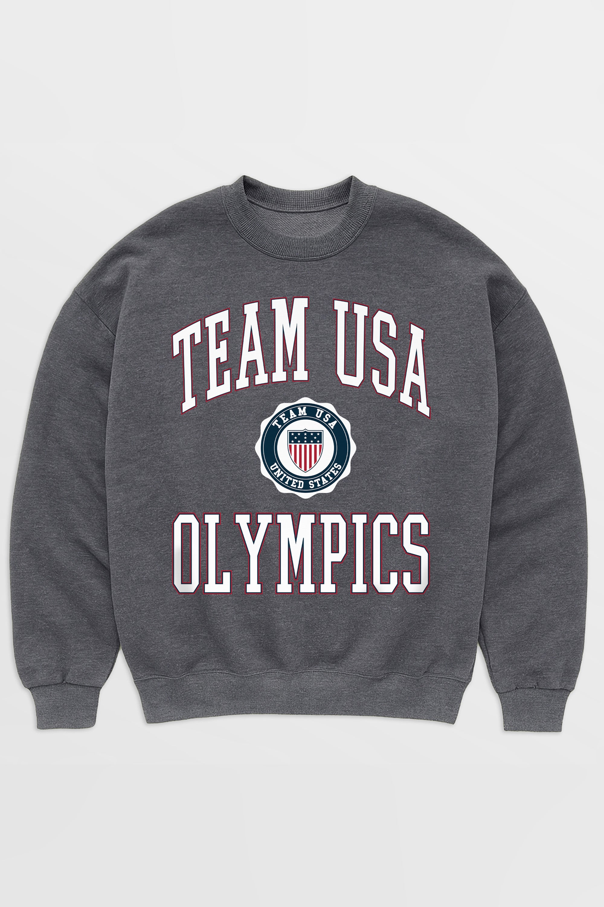TEAM USA STAR SPANGLED STYLE PREMIUM FLEECE DROP SHOULDER CREWNECK PULLOVER