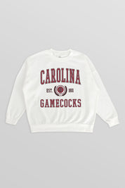SOUTH CAROLINA GAMECOCKS TIMELESS TRIUMPH PREMIUM FLEECE DROP SHOULDER CREWNECK PULLOVER