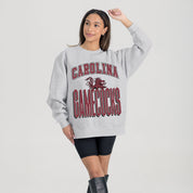 SOUTH CAROLINA GAMECOCKS FIERCE FOCUS PREMIUM FLEECE DROP SHOULDER CREWNECK PULLOVER