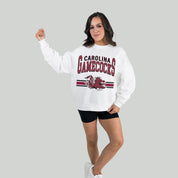 SOUTH CAROLINA GAMECOCKS SWIFT STRIKE PREMIUM FLEECE DROP SHOULDER CREWNECK PULLOVER