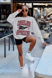 SOUTH CAROLINA GAMECOCKS PENNANT PRIDE PREMIUM FLEECE DROP SHOULDER CREWNECK PULLOVER