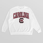 SOUTH CAROLINA GAMECOCKS SWEET PLAY PREMIUM FLEECE DROP SHOULDER CREWNECK PULLOVER