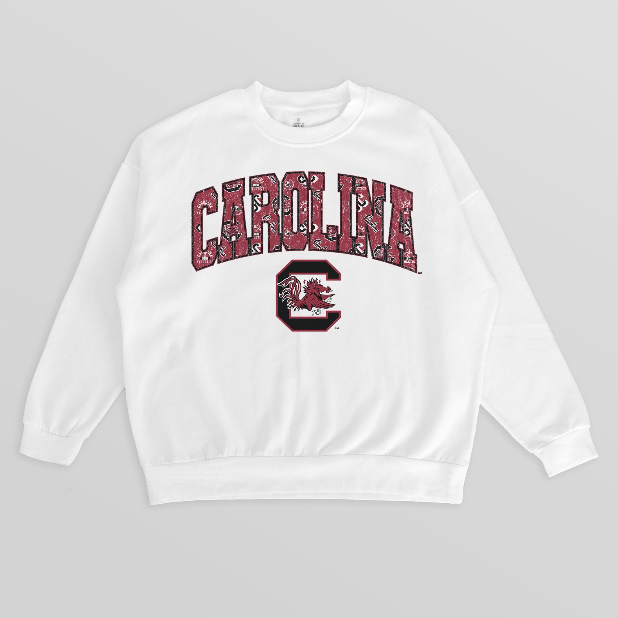 SOUTH CAROLINA GAMECOCKS SWEET PLAY PREMIUM FLEECE DROP SHOULDER CREWNECK PULLOVER
