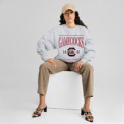 SOUTH CAROLINA GAMECOCKS INSTANT CLASSIC PREMIUM FLEECE DROP SHOULDER CREWNECK PULLOVER