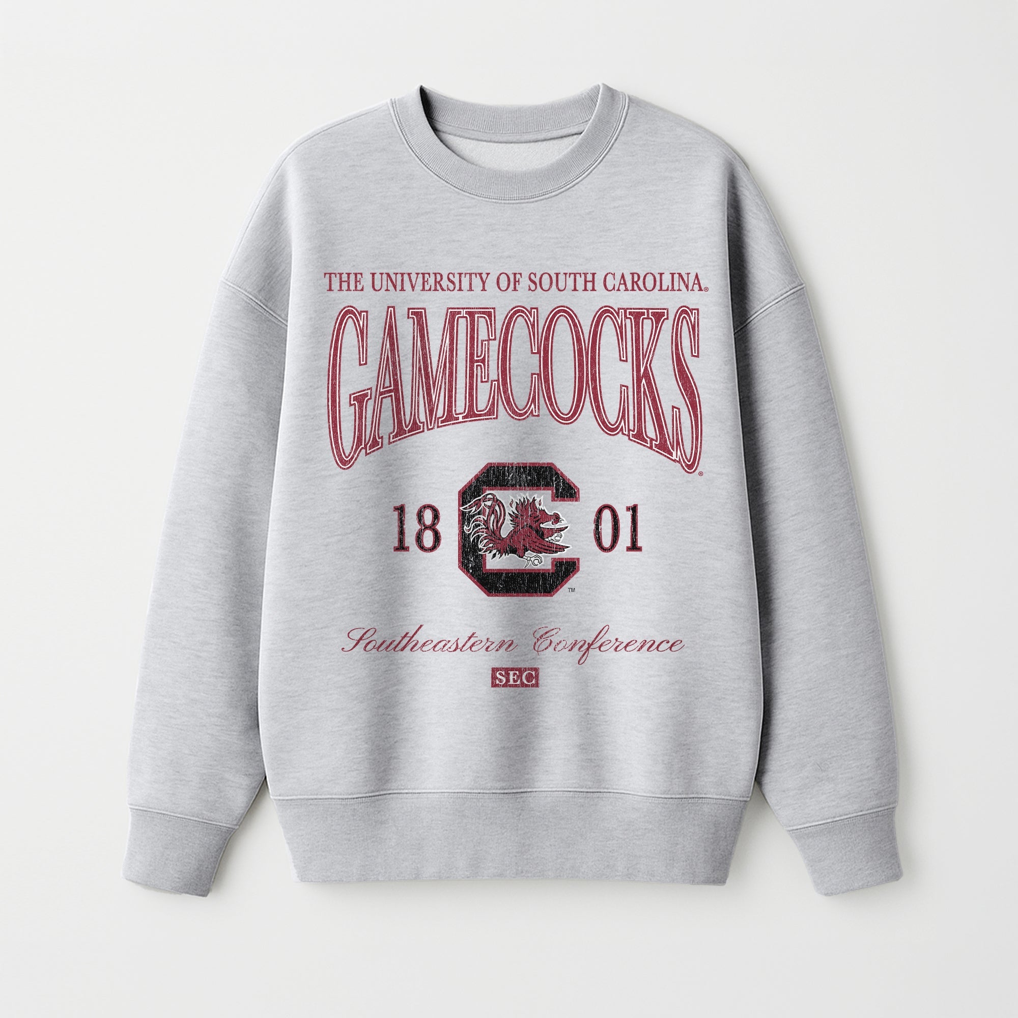 SOUTH CAROLINA GAMECOCKS INSTANT CLASSIC PREMIUM FLEECE DROP SHOULDER CREWNECK PULLOVER