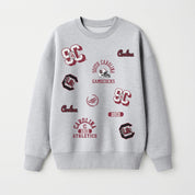 SOUTH CAROLINA GAMECOCKS ALL IN REPEAT PREMIUM FLEECE DROP SHOULDER CREWNECK PULLOVER