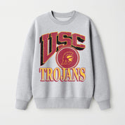 USC TROJANS GAME ON PREMIUM FLEECE DROP SHOULDER CREWNECK PULLOVER