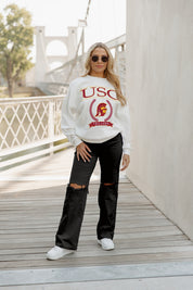 USC TROJANS Having A Ball Fleece Crew Pullover By Madi Prewett Troutt