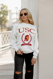 USC TROJANS Having A Ball Fleece Crew Pullover By Madi Prewett Troutt