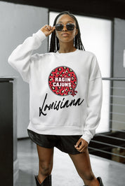 LOUISIANA RAGIN' CAJUNS WILD BREAKTHROUGH PREMIUM FLEECE CREWNECK PULLOVER