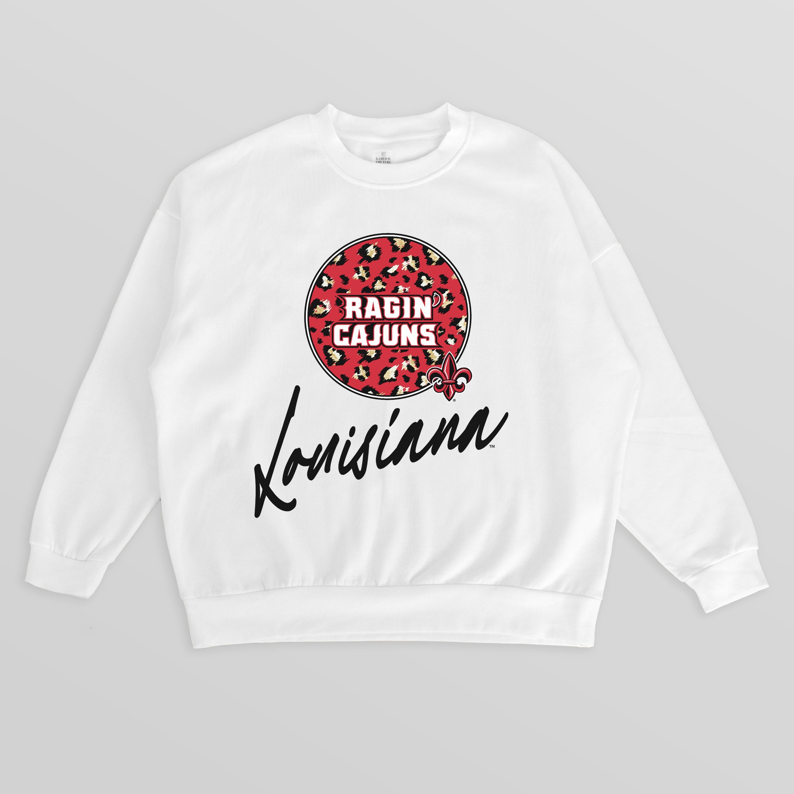 LOUISIANA RAGIN' CAJUNS WILD BREAKTHROUGH PREMIUM FLEECE CREWNECK PULLOVER