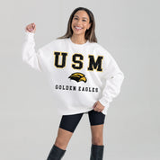 SOUTHERN MISS GOLDEN EAGLES FREESTYLE PREMIUM FLEECE CREWNECK PULLOVER