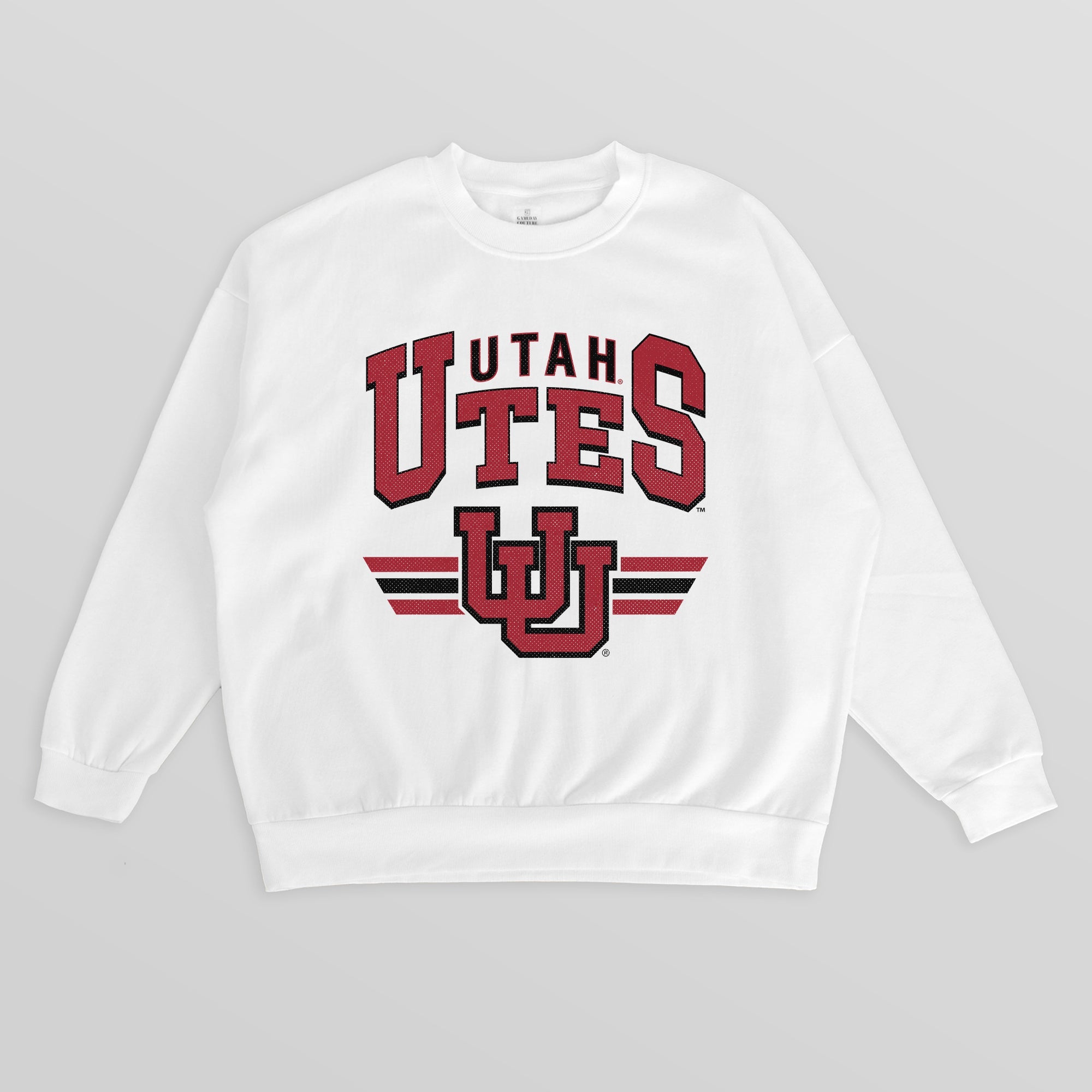 UTAH UTES SWIFT STRIKE PREMIUM FLEECE DROP SHOULDER CREWNECK PULLOVER
