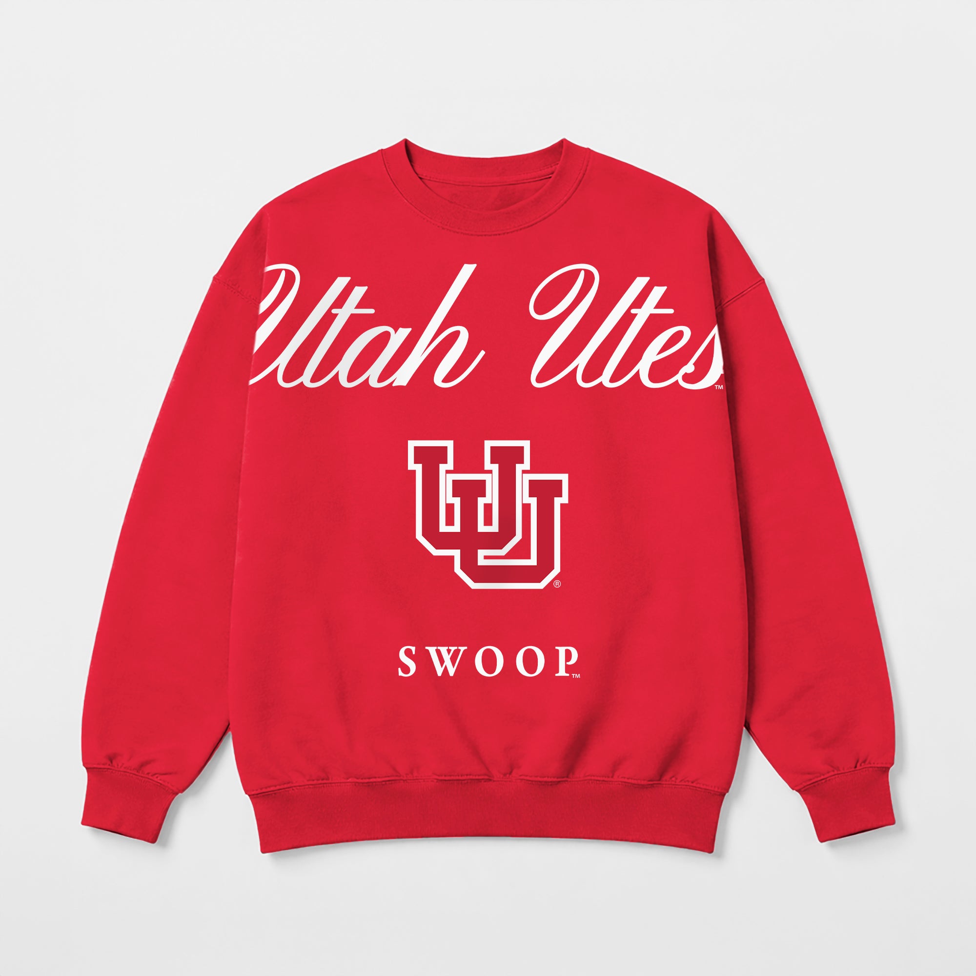 UTAH UTES LEGACY CLUB PREMIUM FLEECE DROP SHOULDER CREWNECK PULLOVER